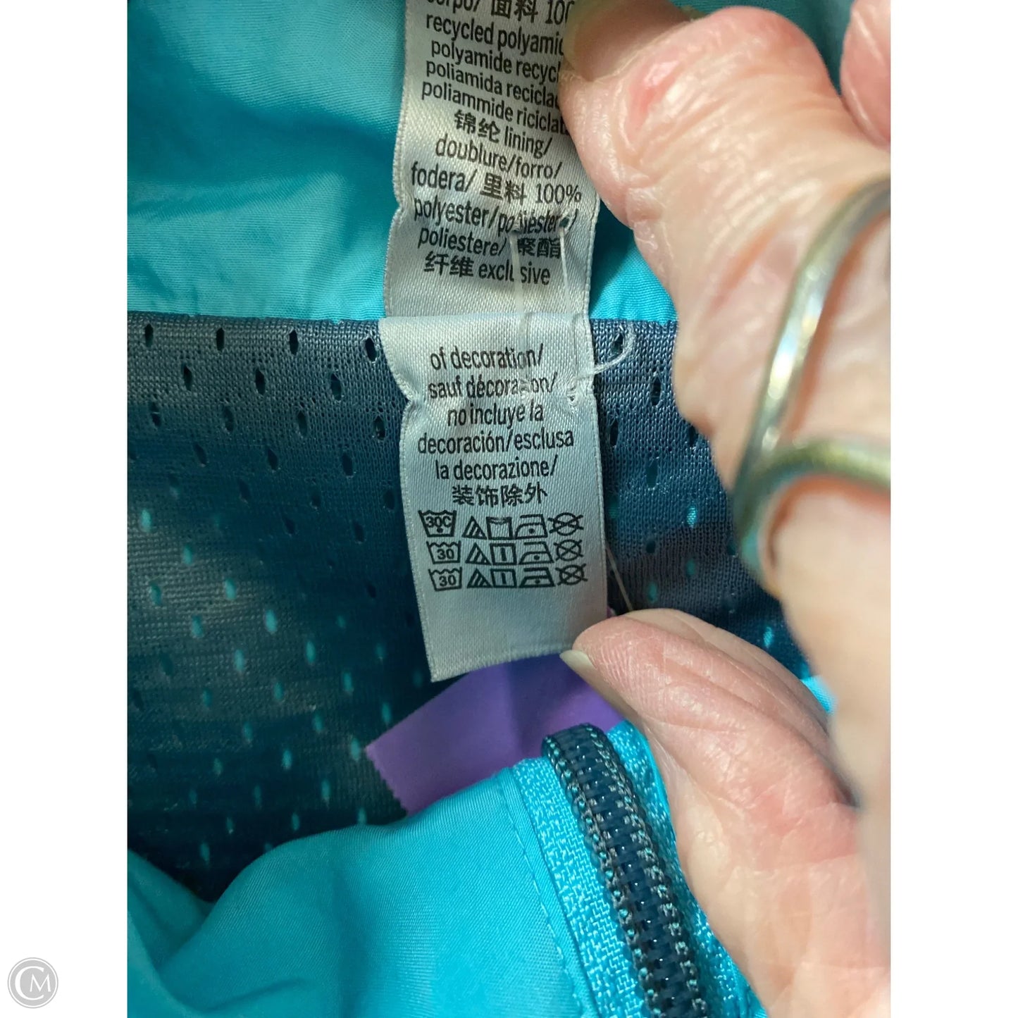 Jacket Windbreaker By Clothes Mentor In Teal, Size: Xxl