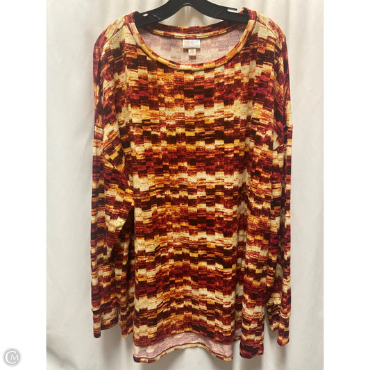Top Long Sleeve By Lularoe In Red, Size: 3x
