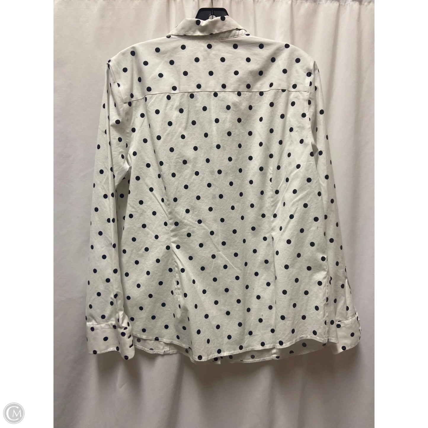 Top Long Sleeve By Talbots In Black & White, Size: Xl