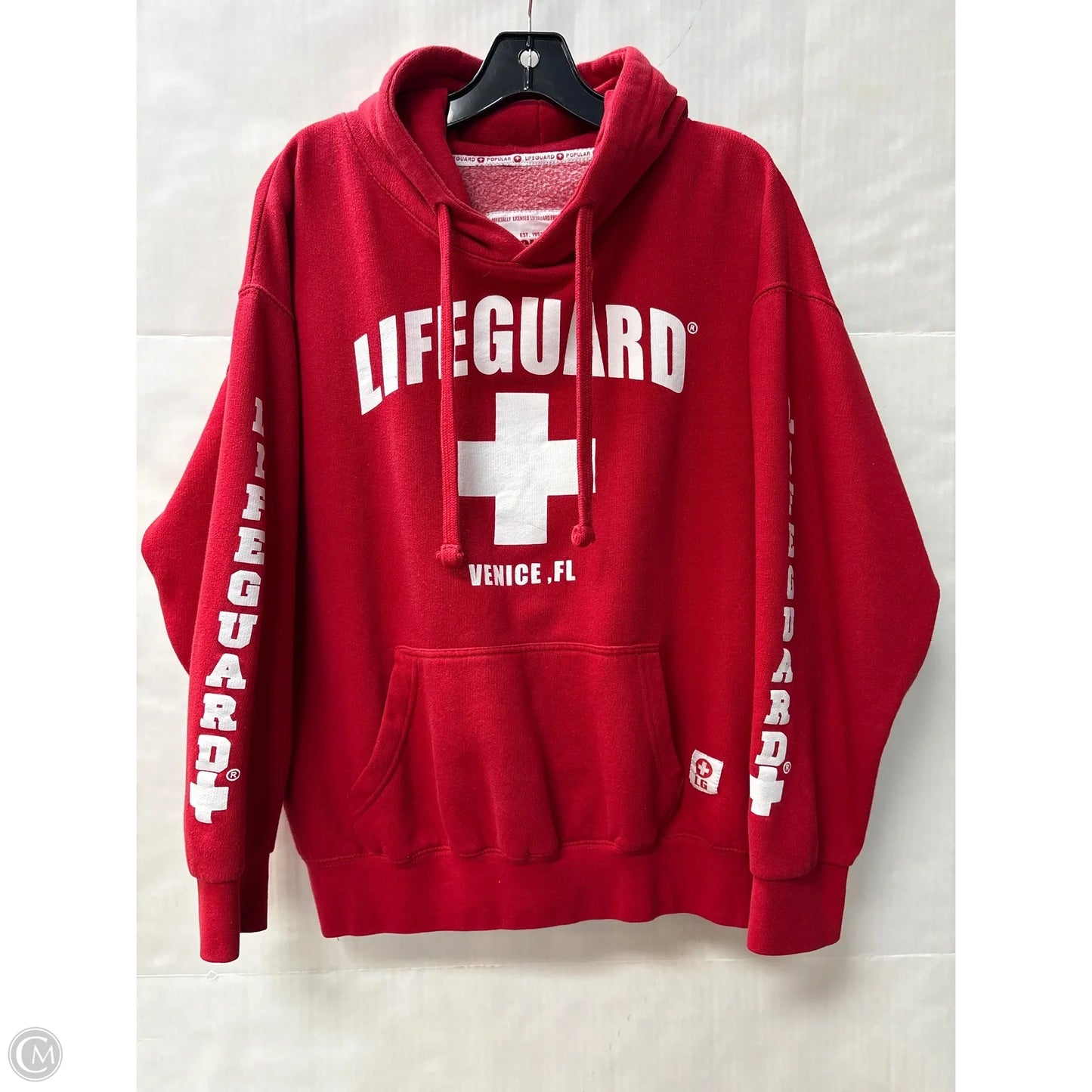 Sweatshirt Hoodie By Clothes Mentor In Red, Size: M