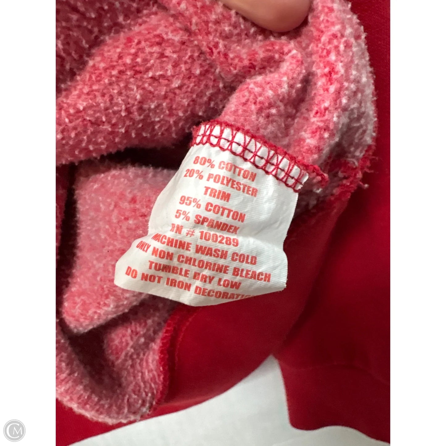 Sweatshirt Hoodie By Clothes Mentor In Red, Size: M