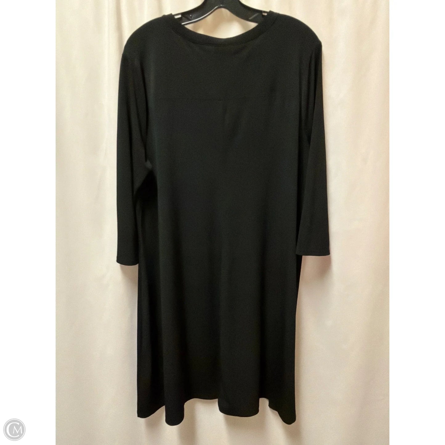 Dress Casual Midi By Chicos In Black, Size: L