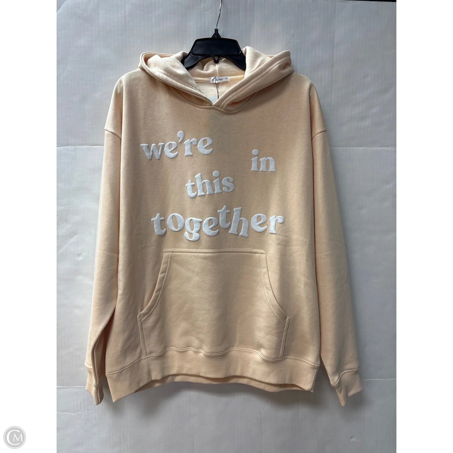 Sweatshirt Hoodie By Clothes Mentor In Yellow, Size: M