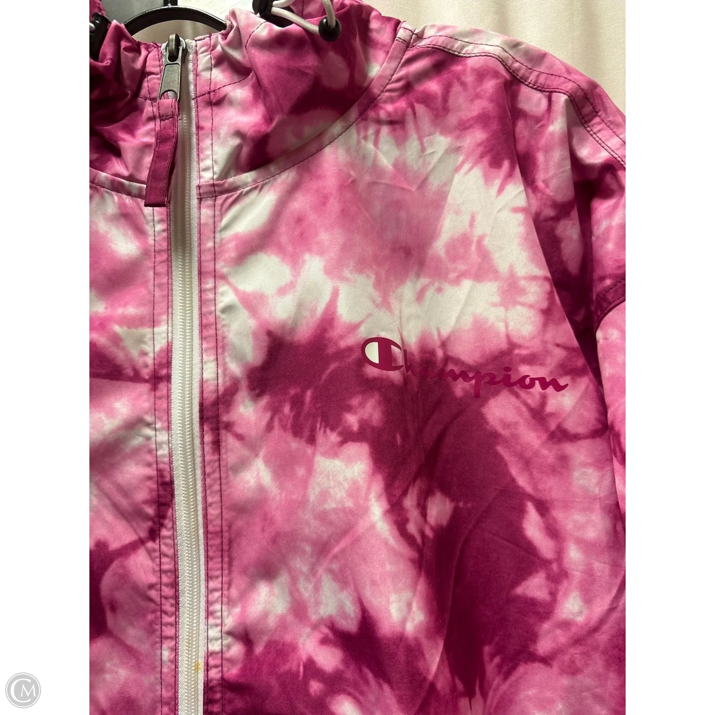 Athletic Jacket By Champion In Pink, Size: M