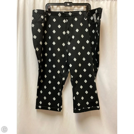 Capris By Terra & Sky In Black & White, Size: 3x