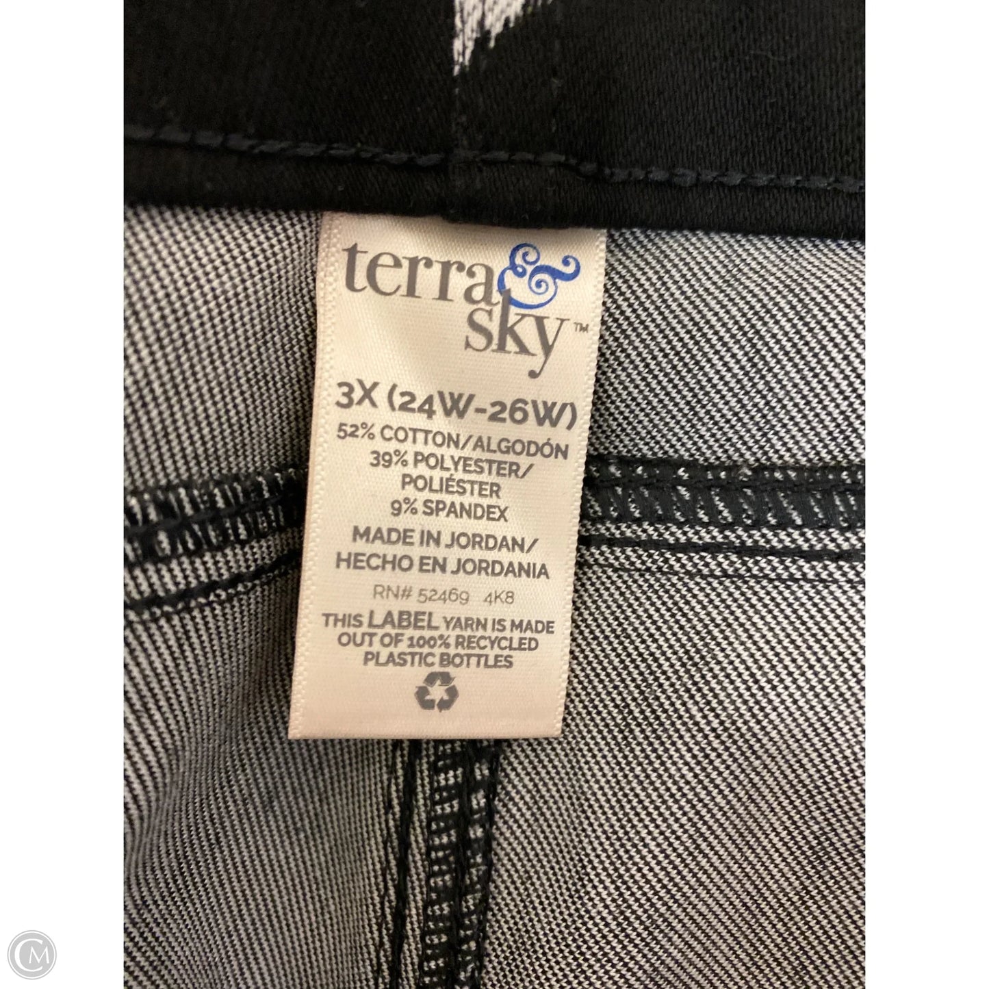Capris By Terra & Sky In Black & White, Size: 3x