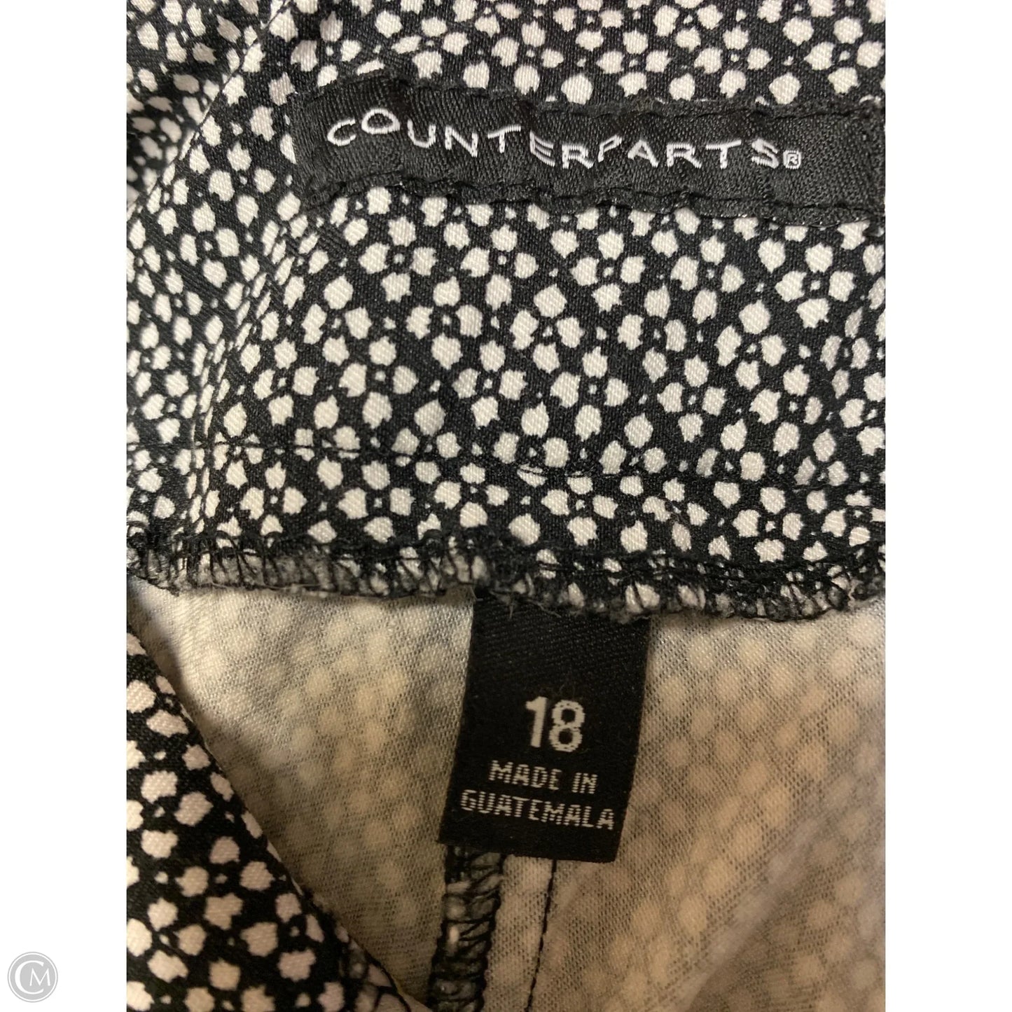 Pants Dress By Counterparts In Black & White, Size: 18