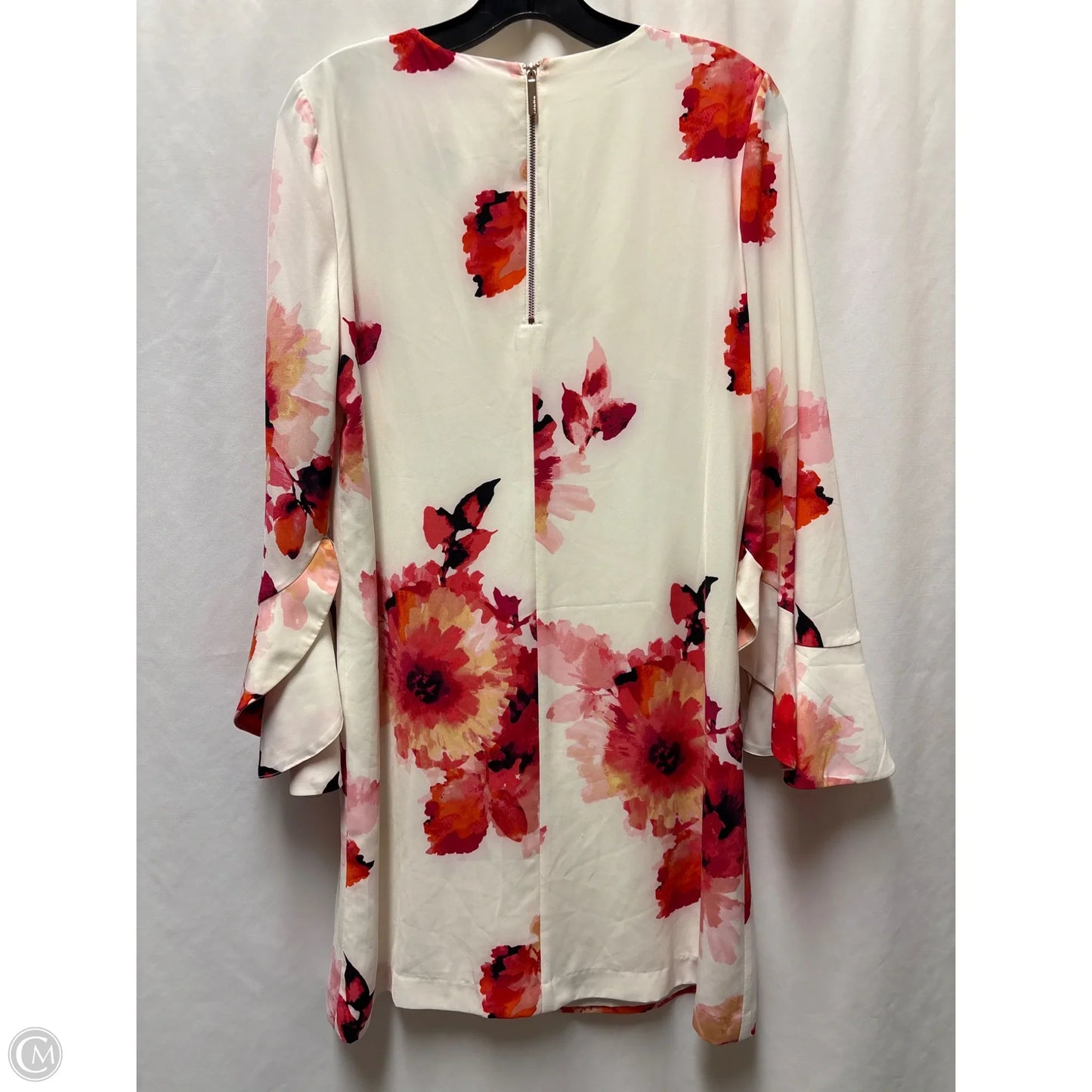 Dress Casual Midi By Calvin Klein In Red, Size: M