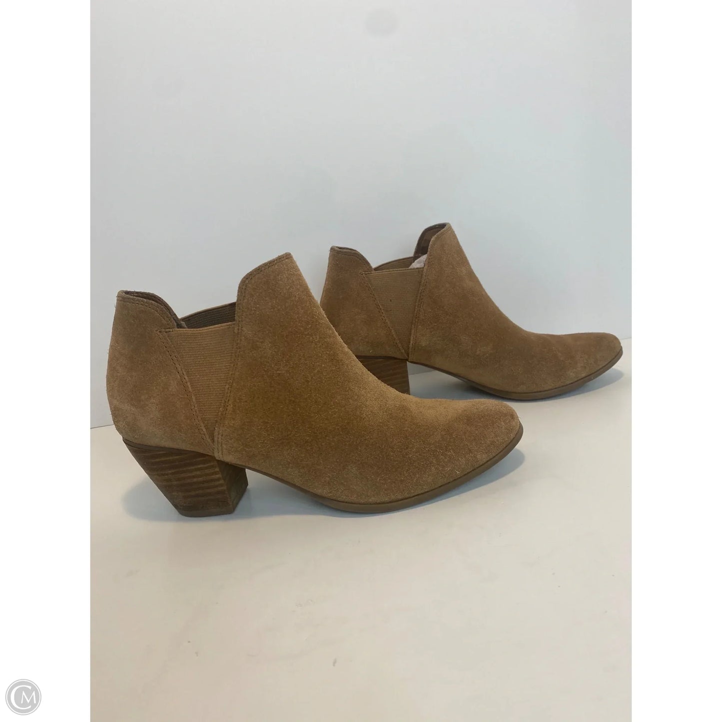 Boots Ankle Heels By Guess In Brown, Size: 7.5
