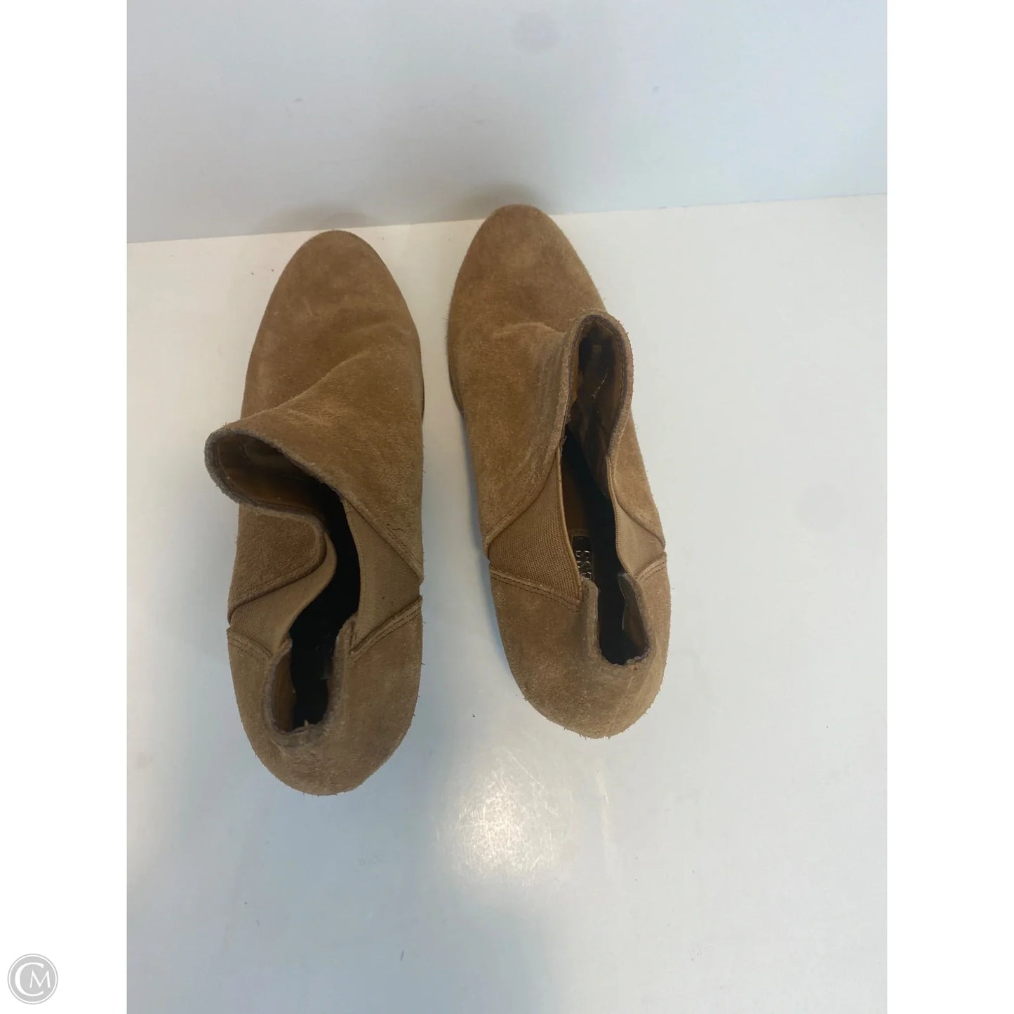 Boots Ankle Heels By Guess In Brown, Size: 7.5