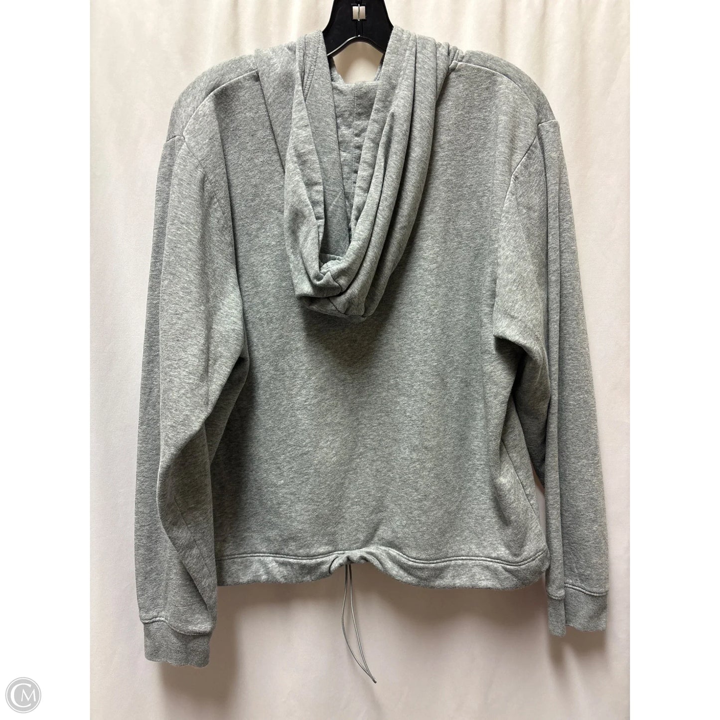 Athletic Sweatshirt Hoodie By Nike In Grey, Size: M