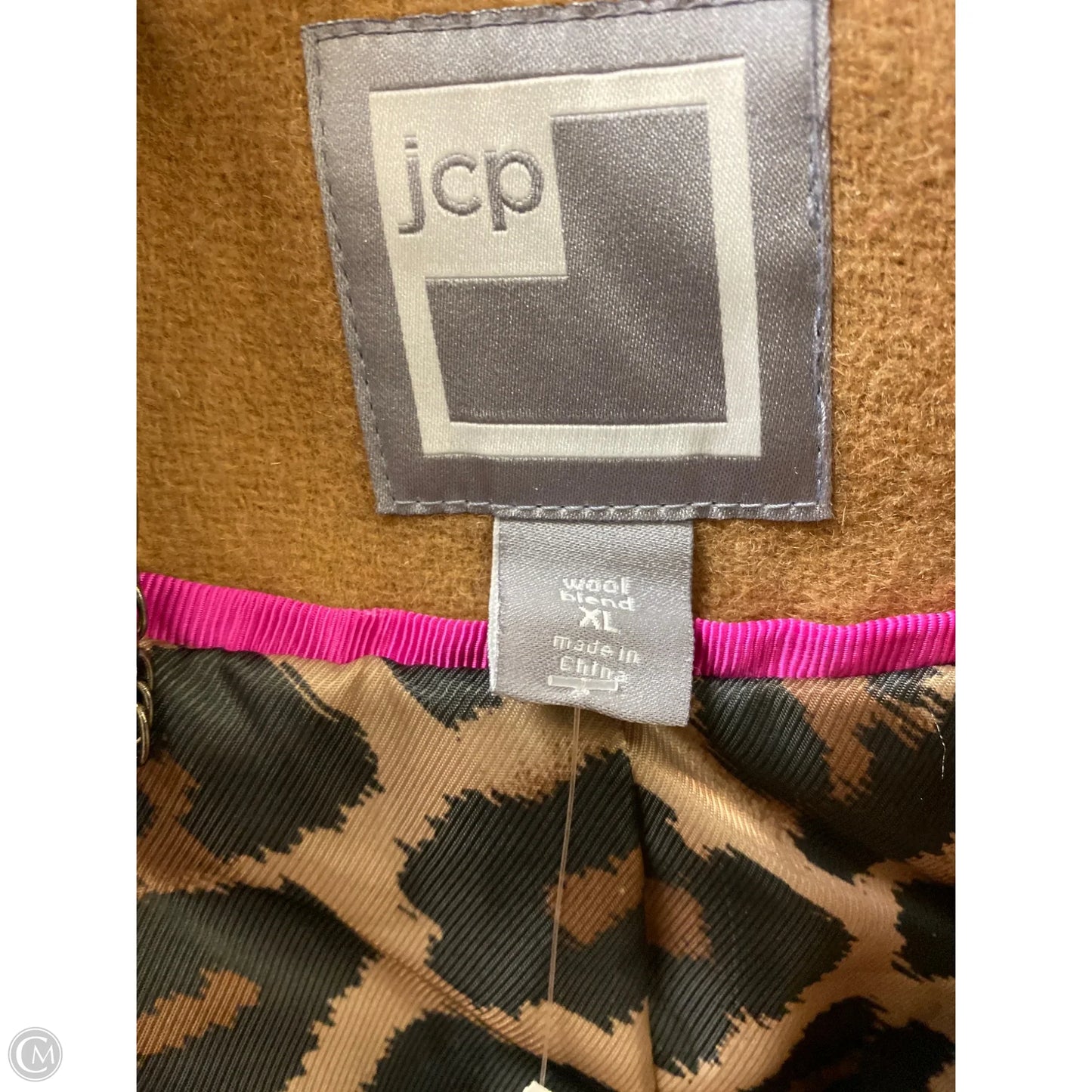 Coat Peacoat By Jcp In Brown, Size: Xl