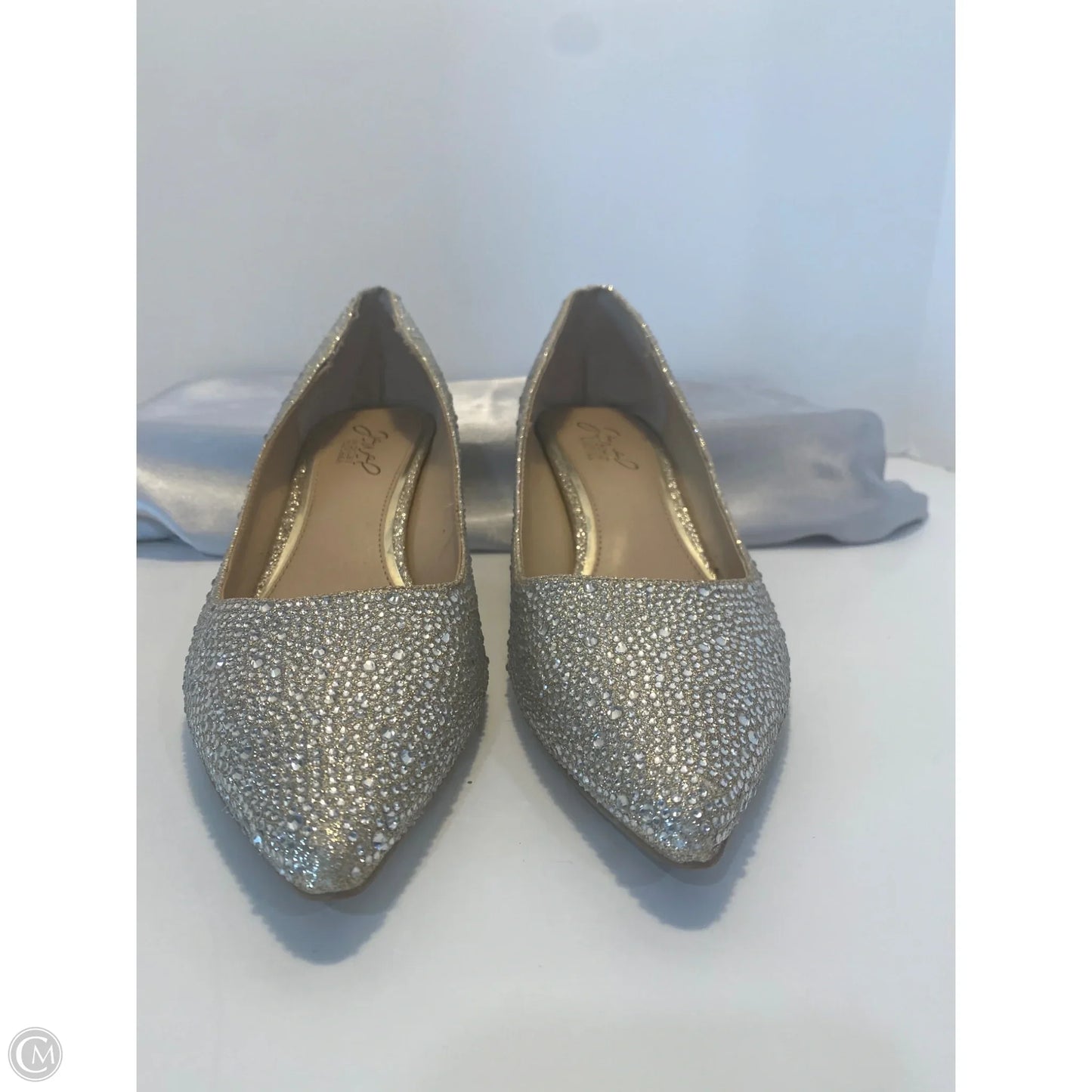 Shoes Heels Kitten By Badgley Mischka In Silver, Size: 8.5