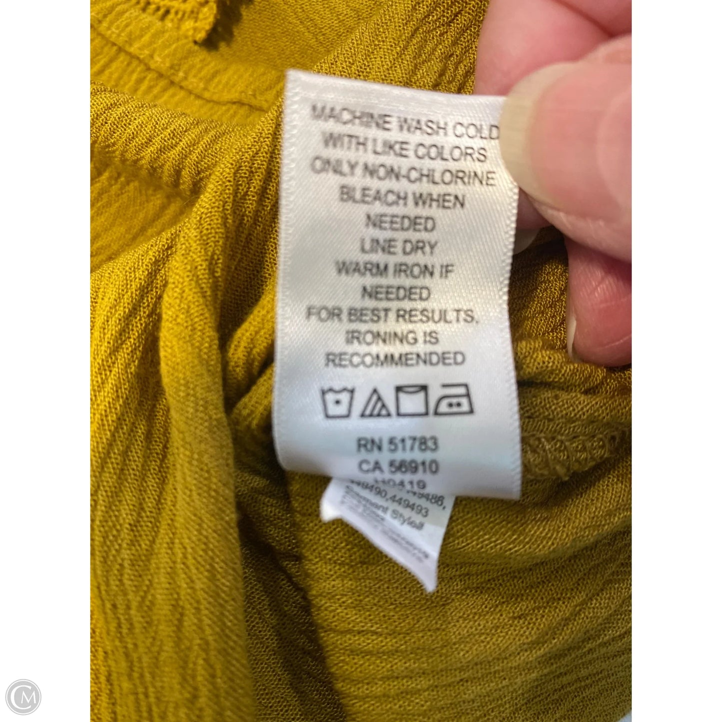 Top Short Sleeve By Maurices In Yellow, Size: L