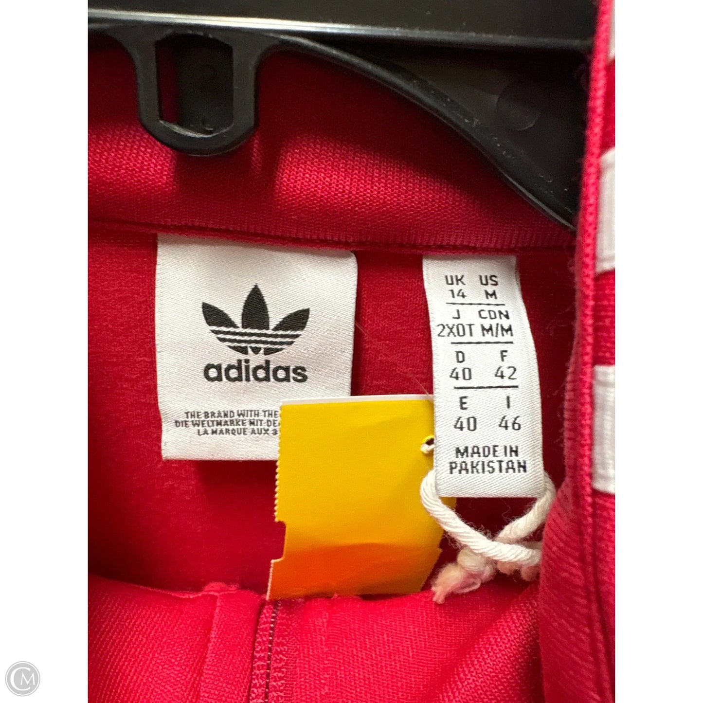 Athletic Jacket By Adidas In Pink, Size: M