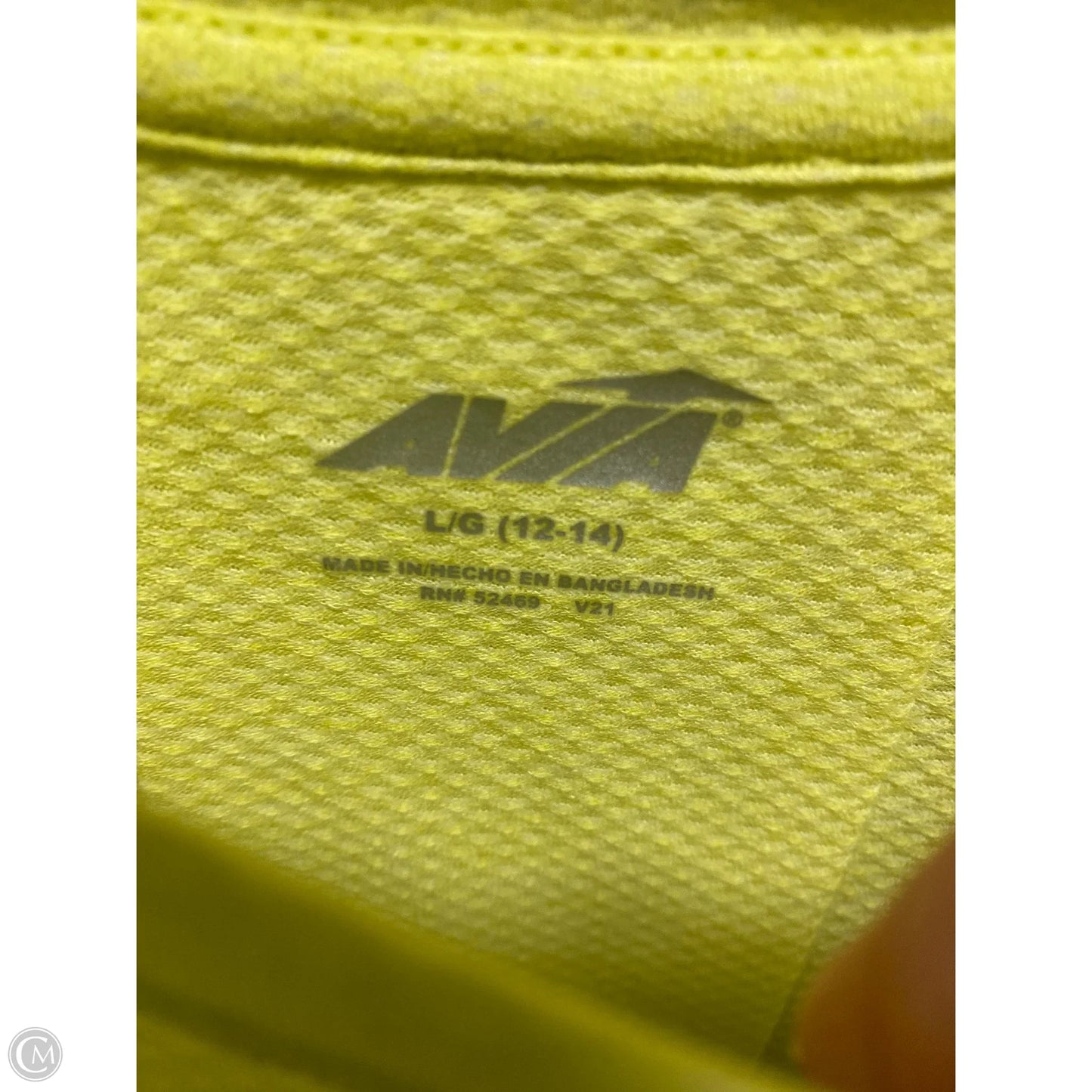 Athletic Top Long Sleeve Crewneck By Avia In Yellow, Size: L