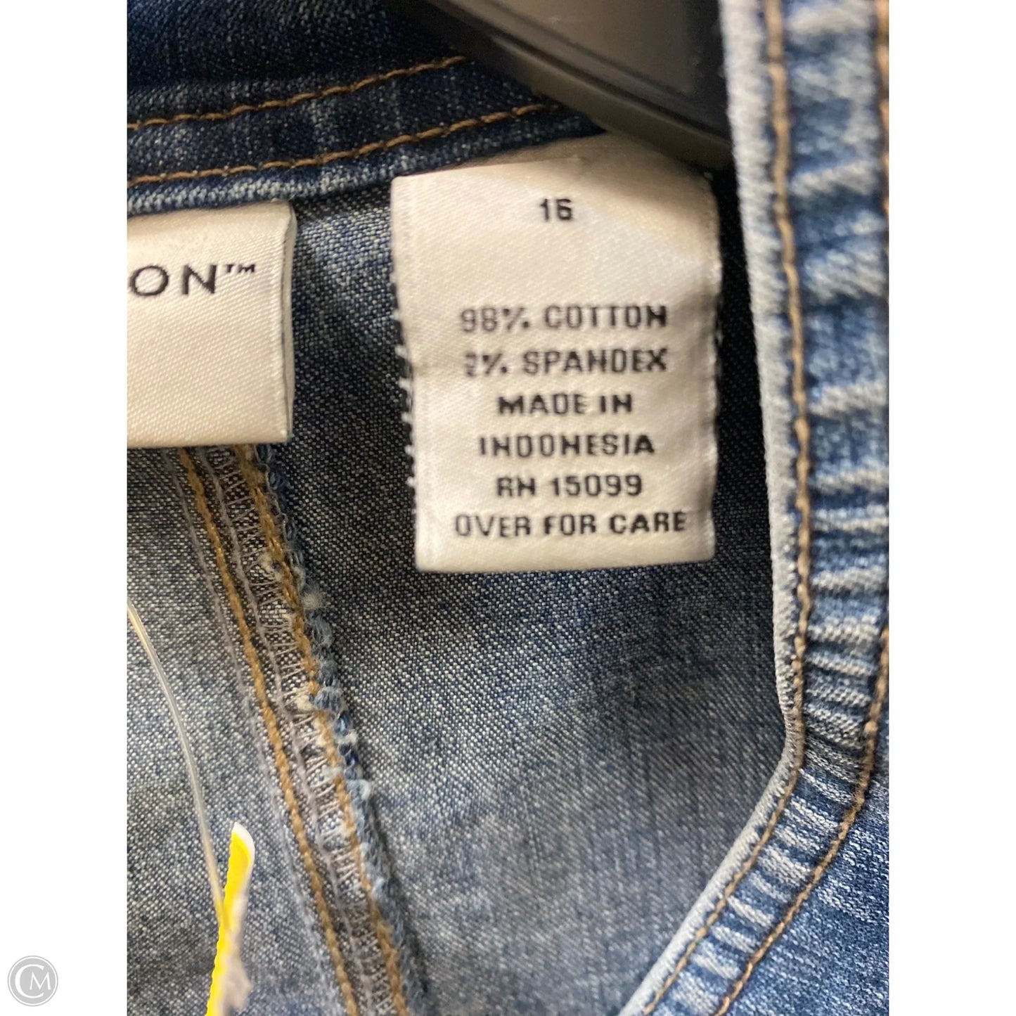 Jacket Denim By Covington In Blue Denim, Size: Xl