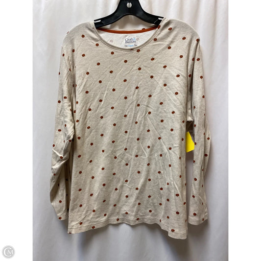 Top Long Sleeve By Croft And Barrow In Orange, Size: 2x