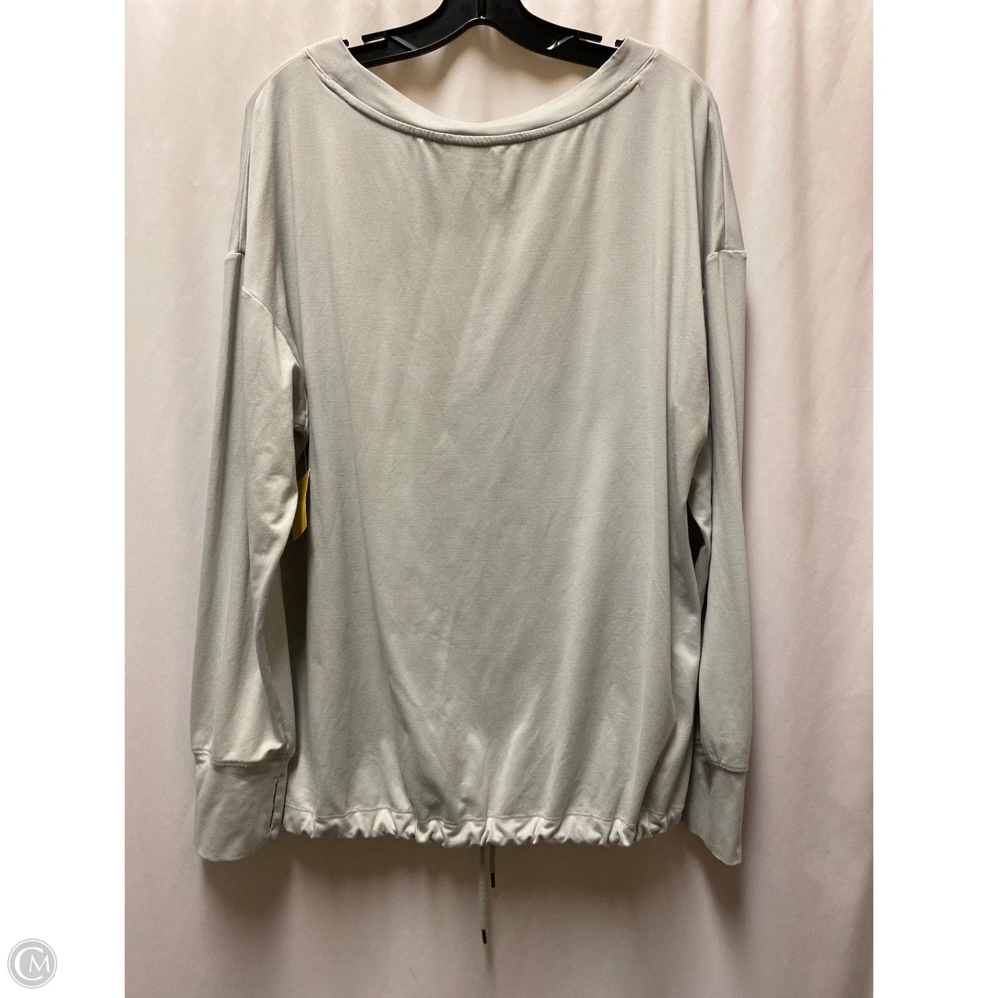 Athletic Top Long Sleeve Crewneck By Nine West In Grey, Size: 1x