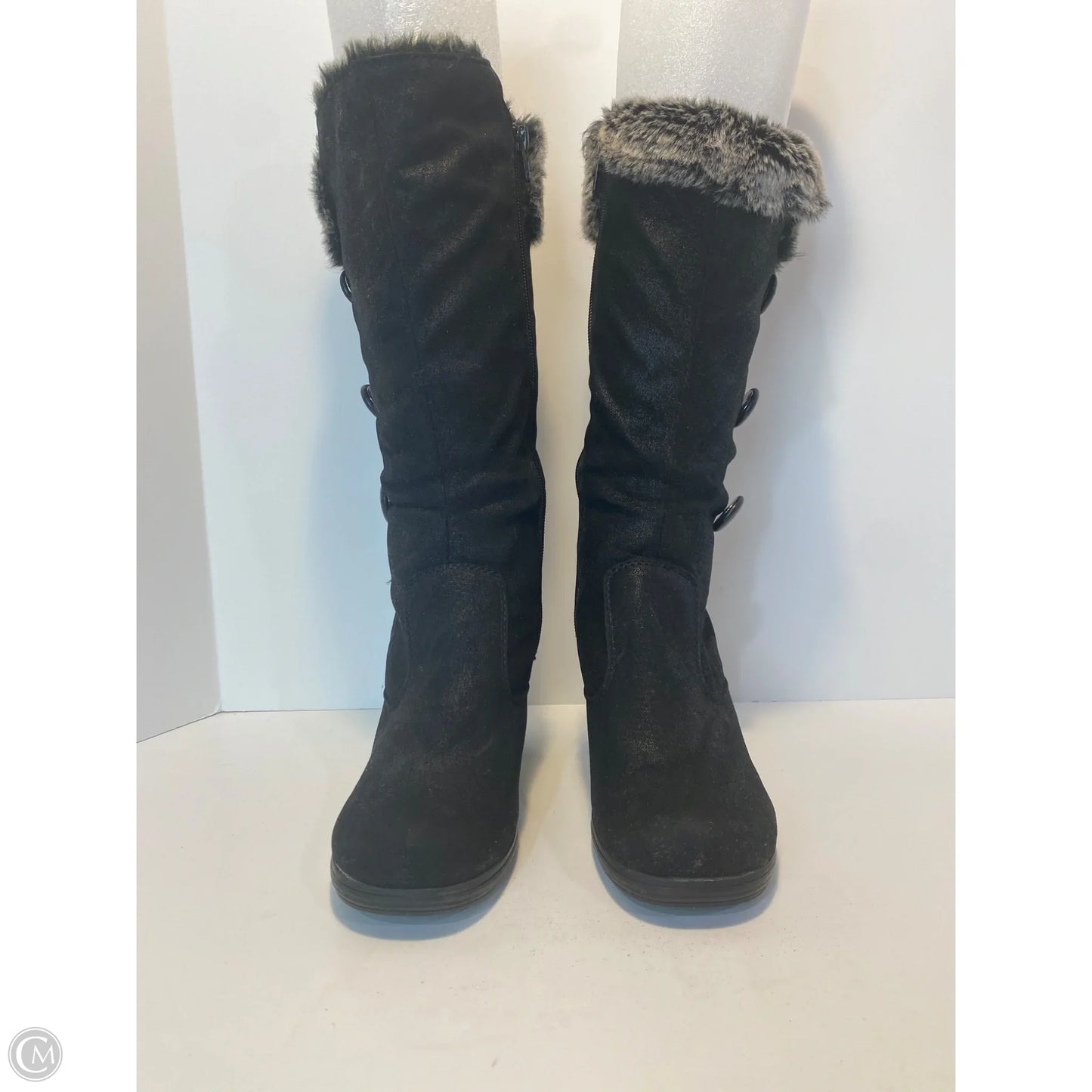 Boots Ankle Heels By Mudd In Black, Size: 7