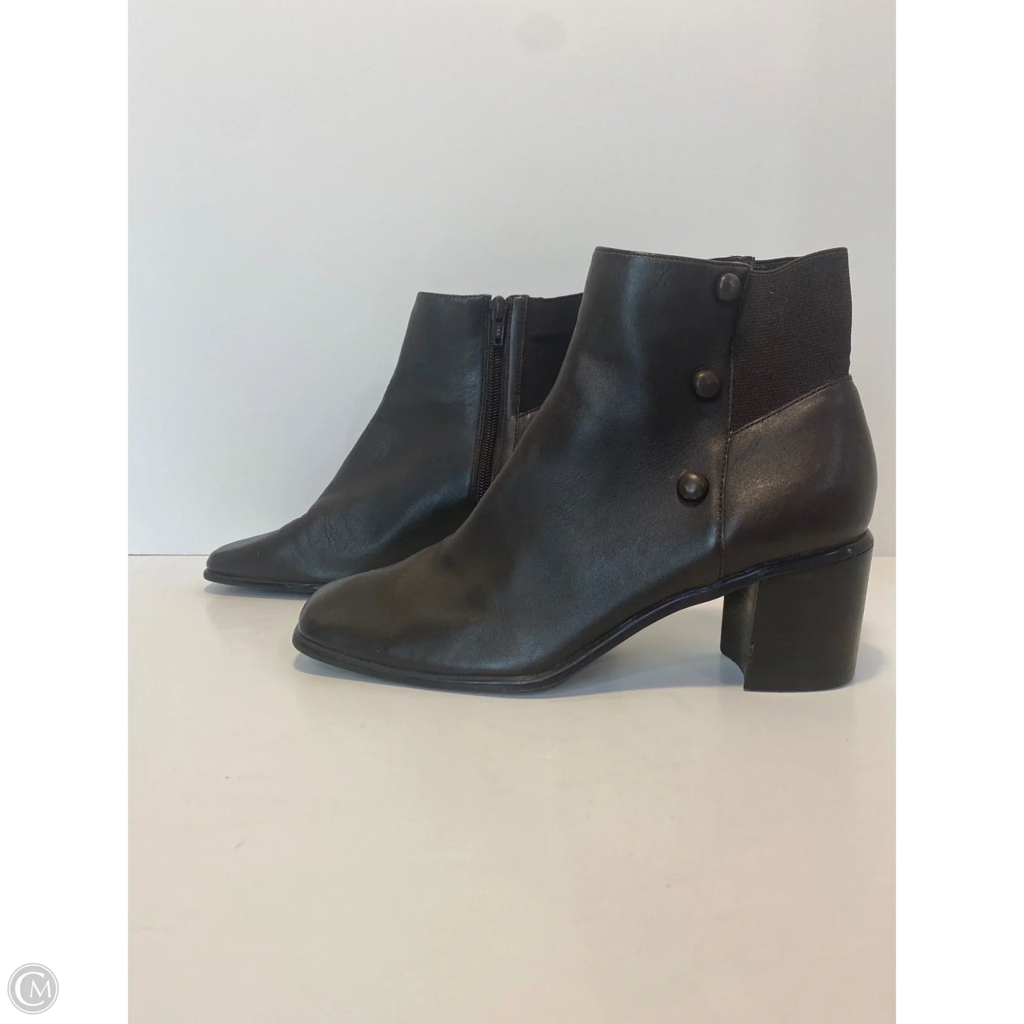 Boots Ankle Heels By Nicole In Brown, Size: 7.5