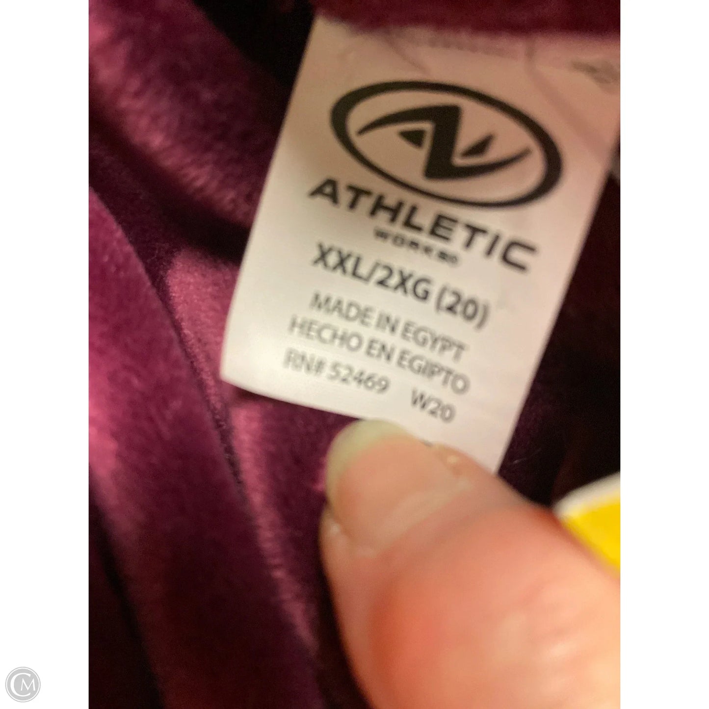 Top Long Sleeve By Athletic Works In Maroon, Size: Xxl
