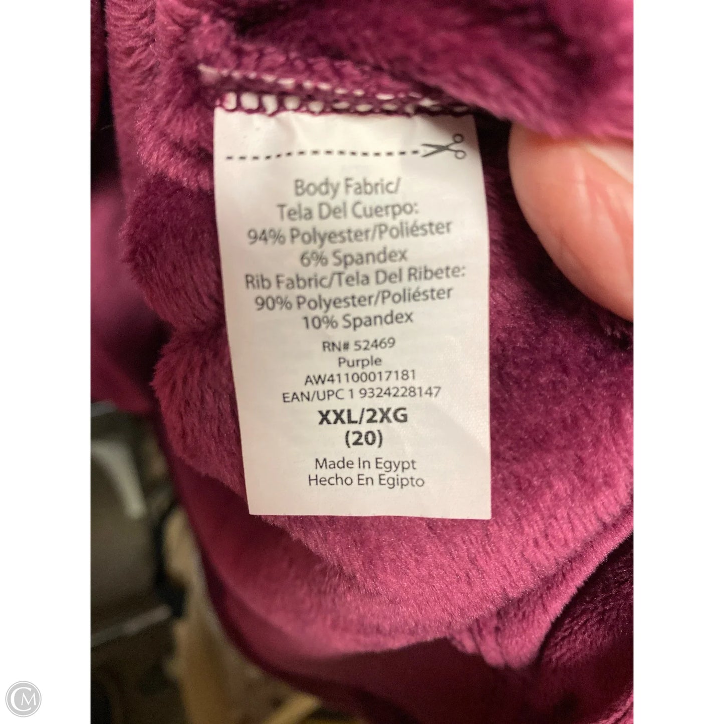 Top Long Sleeve By Athletic Works In Maroon, Size: Xxl