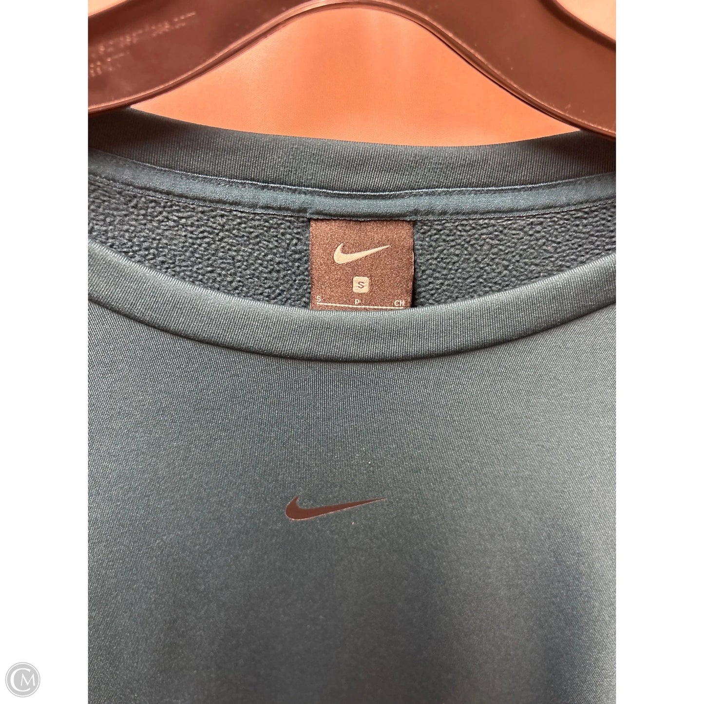 Athletic Sweatshirt Crewneck By Nike In Aqua, Size: S
