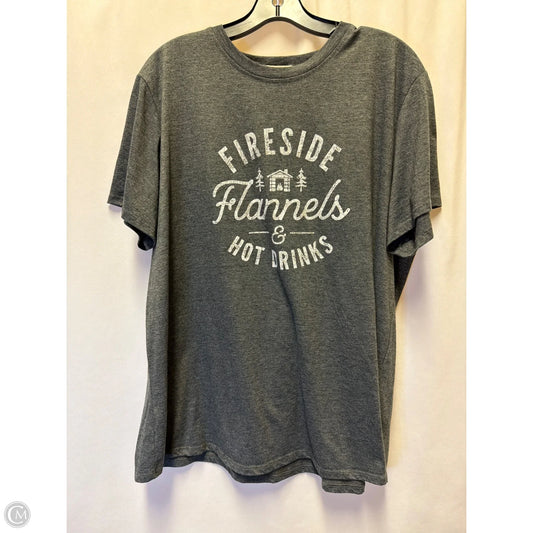 Top Short Sleeve By Maurices In Grey, Size: 1x