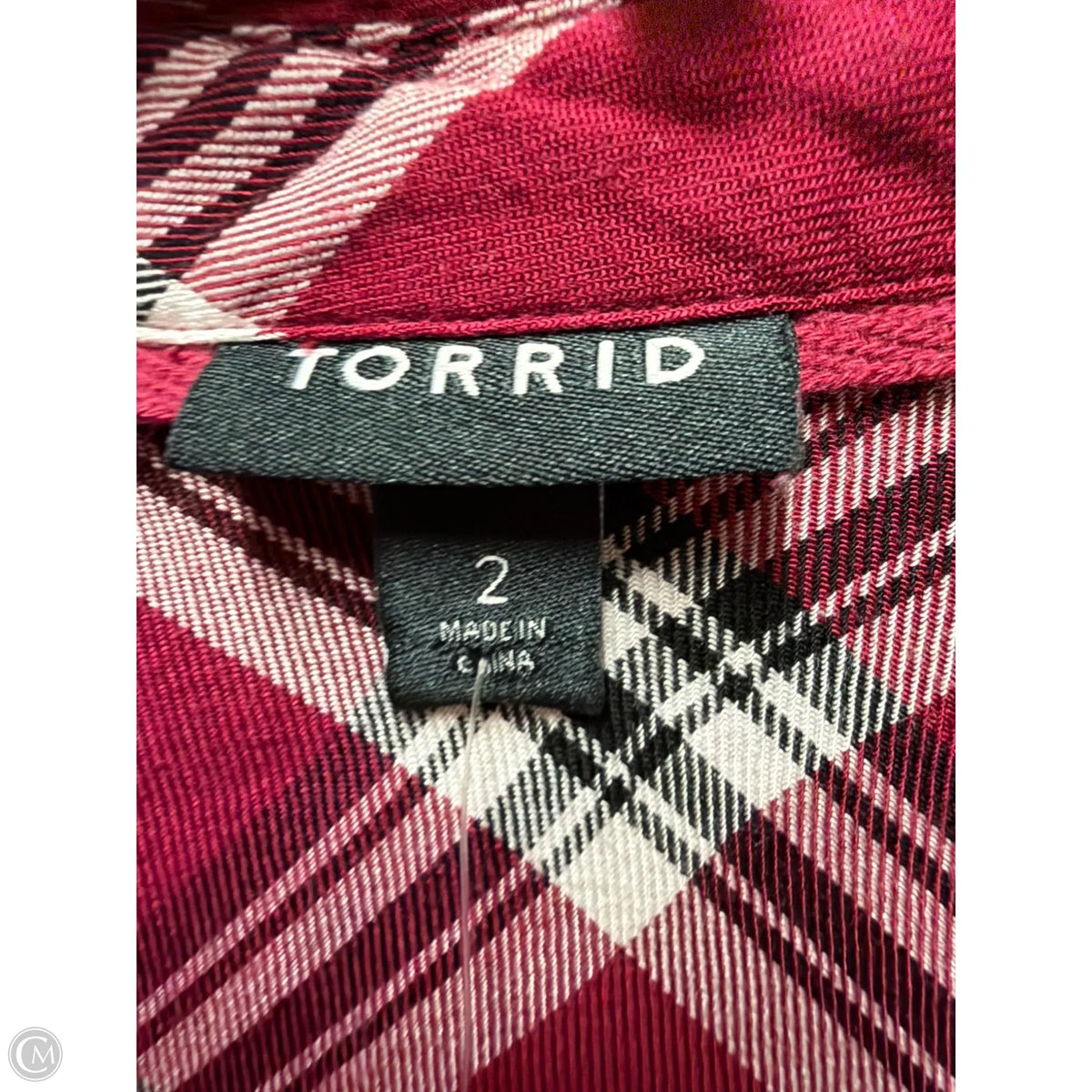 Top Long Sleeve By Torrid In Maroon, Size: 2x