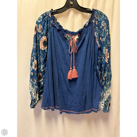 Top Long Sleeve By Umgee In Blue, Size: S
