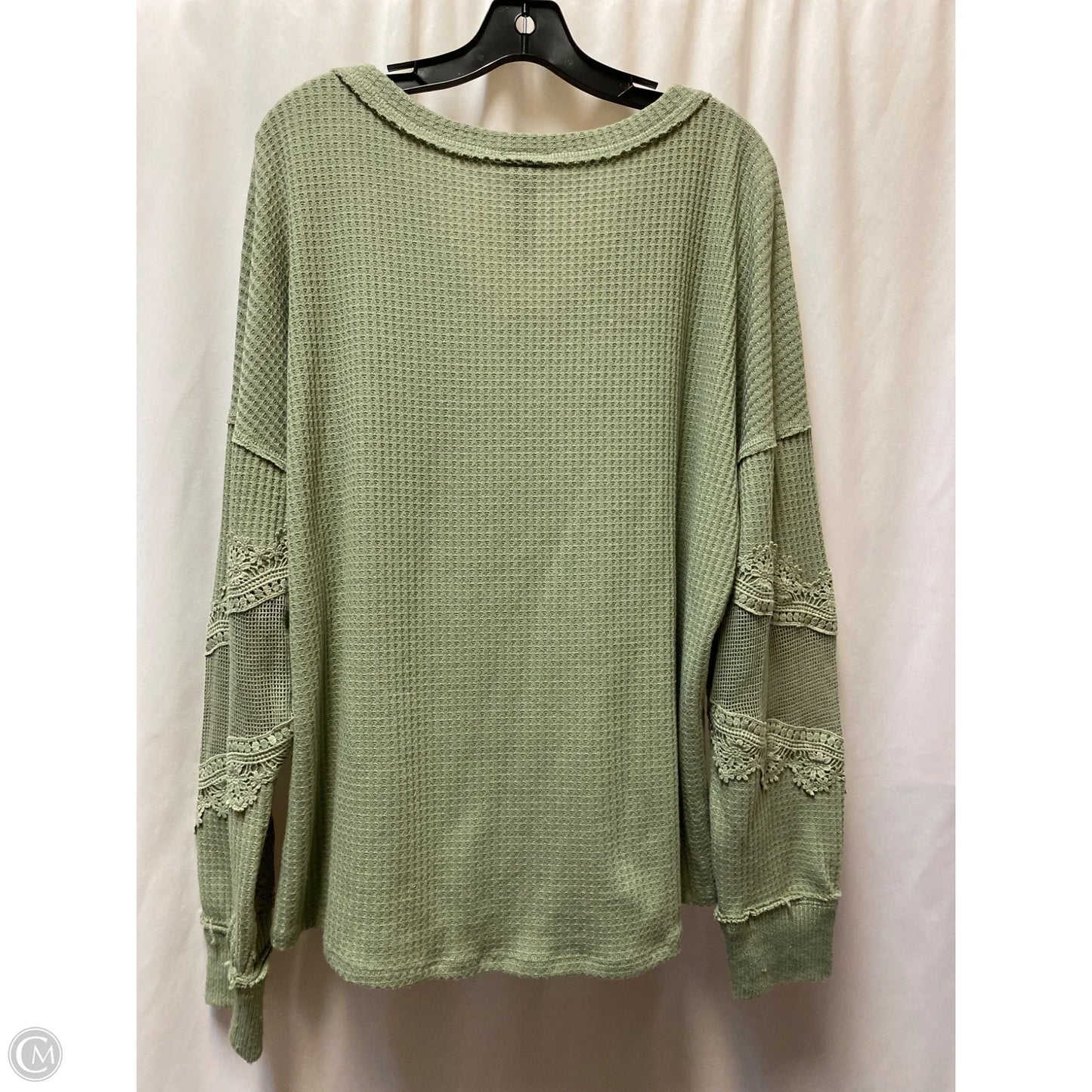 Top Long Sleeve By Daytrip In Green, Size: Xl