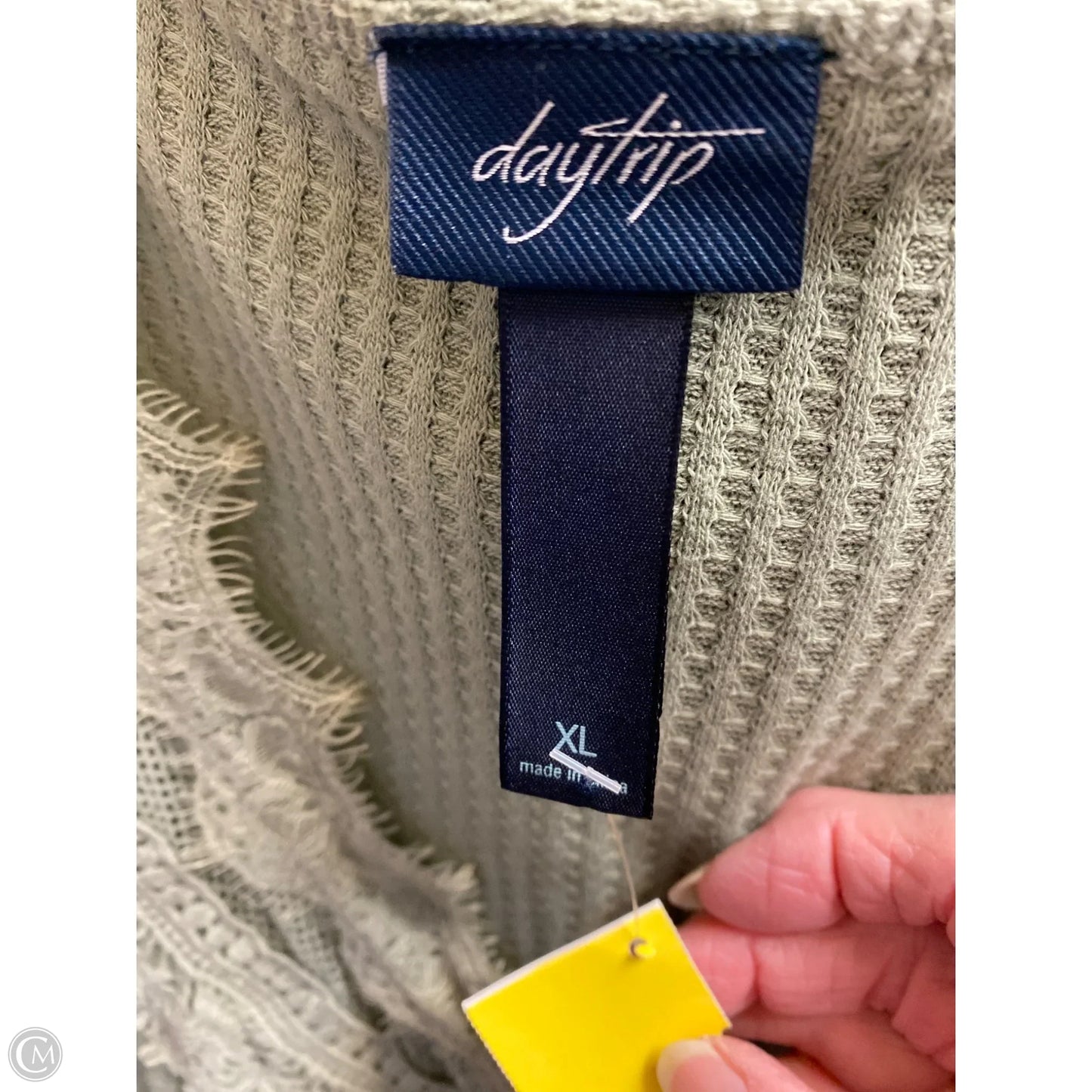 Top Long Sleeve By Daytrip In Green, Size: Xl