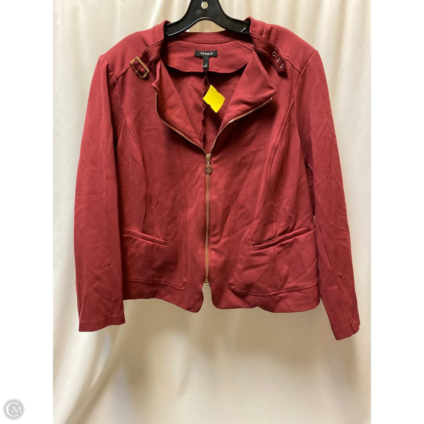 Jacket Moto By Torrid In Maroon, Size: 3x