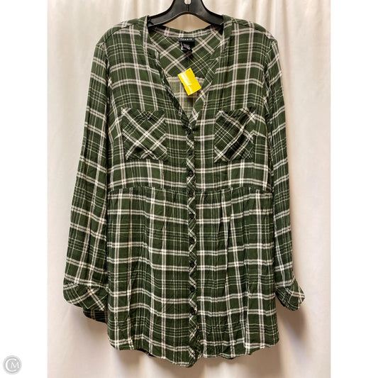 Top Long Sleeve By Torrid In Green, Size: 2x