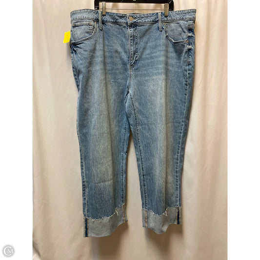 Jeans Cropped By Terra & Sky In Blue Denim, Size: 24