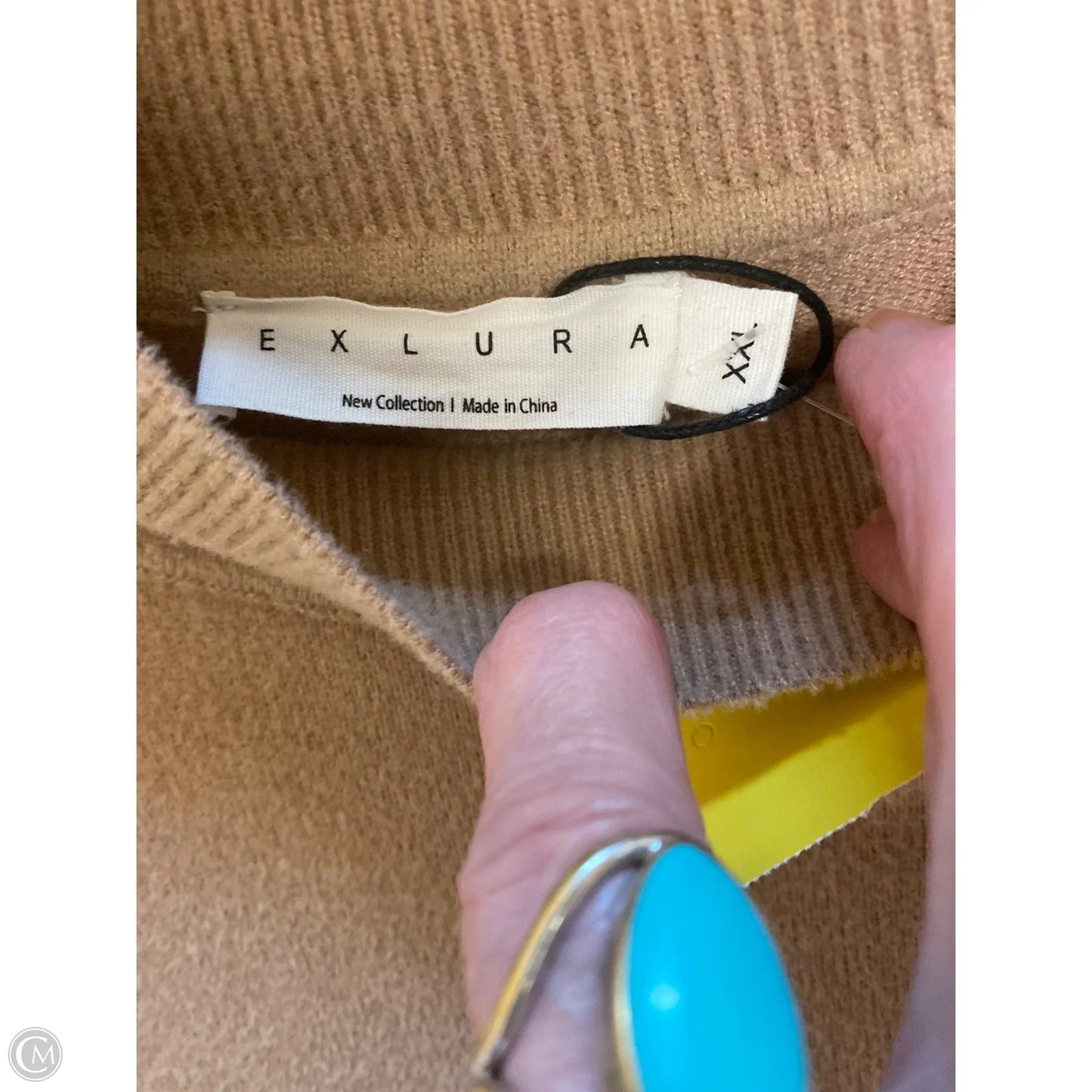 Dress Casual Midi By Exlura In Beige, Size: Xxl