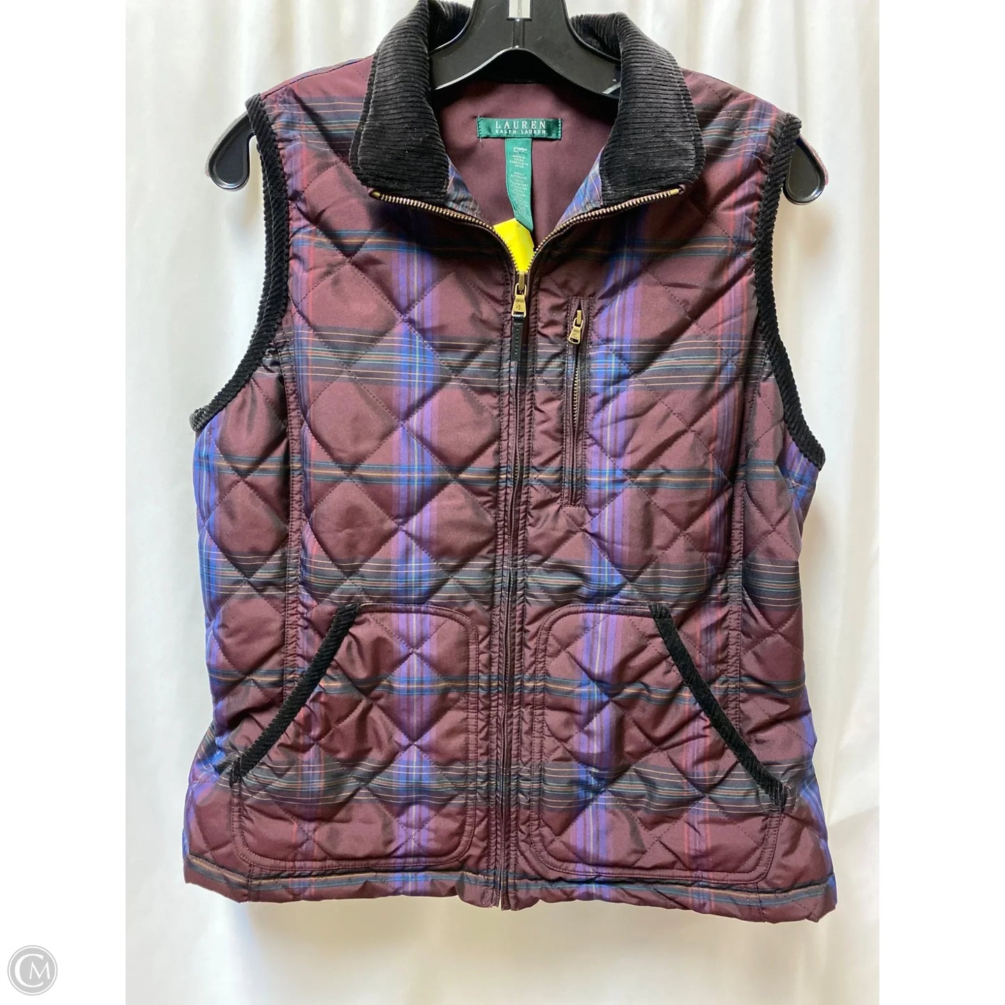 Vest Puffer & Quilted By Ralph Lauren In Maroon, Size: L