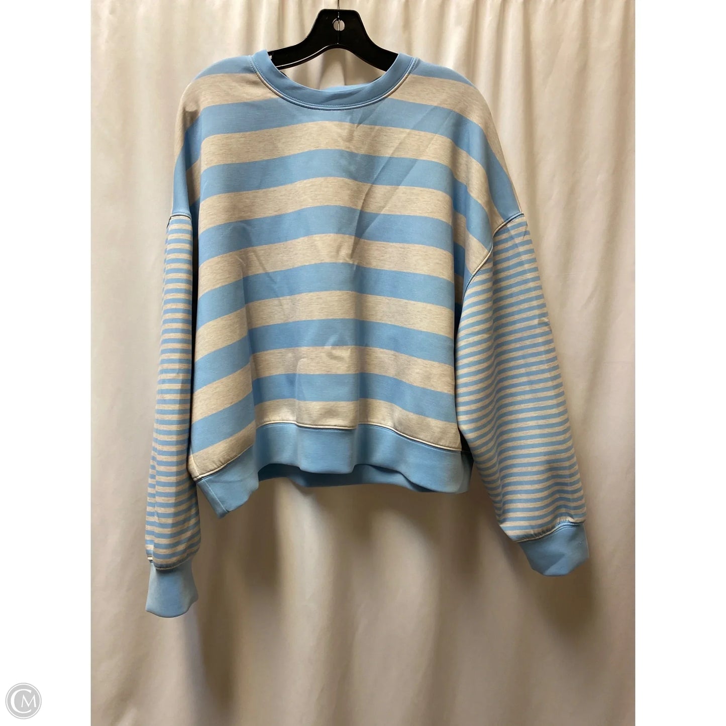 Top Long Sleeve By As Revival In Blue & Grey, Size: L