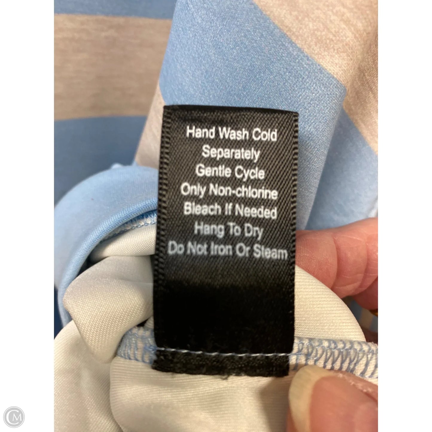 Top Long Sleeve By As Revival In Blue & Grey, Size: L