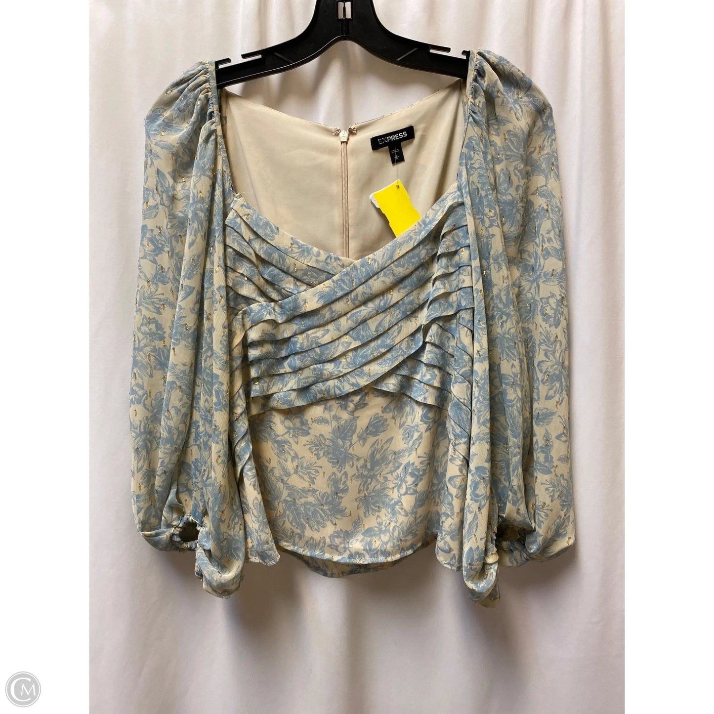 Top Long Sleeve By Express In Blue, Size: S
