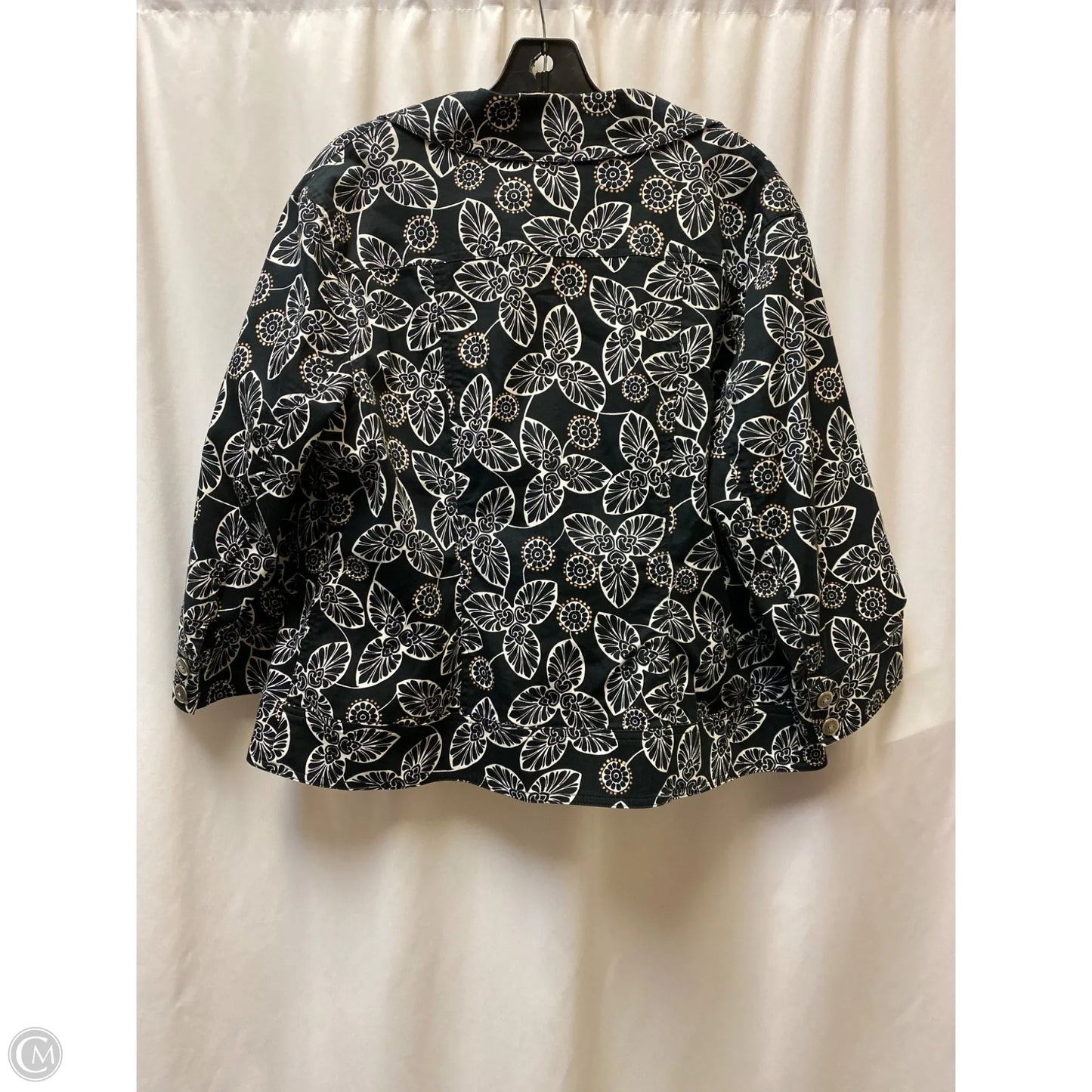 Jacket Other By Chicos In Black & White, Size: L