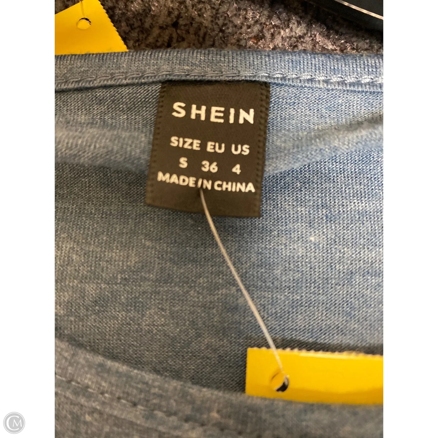 Top Short Sleeve By Shein In Blue, Size: S