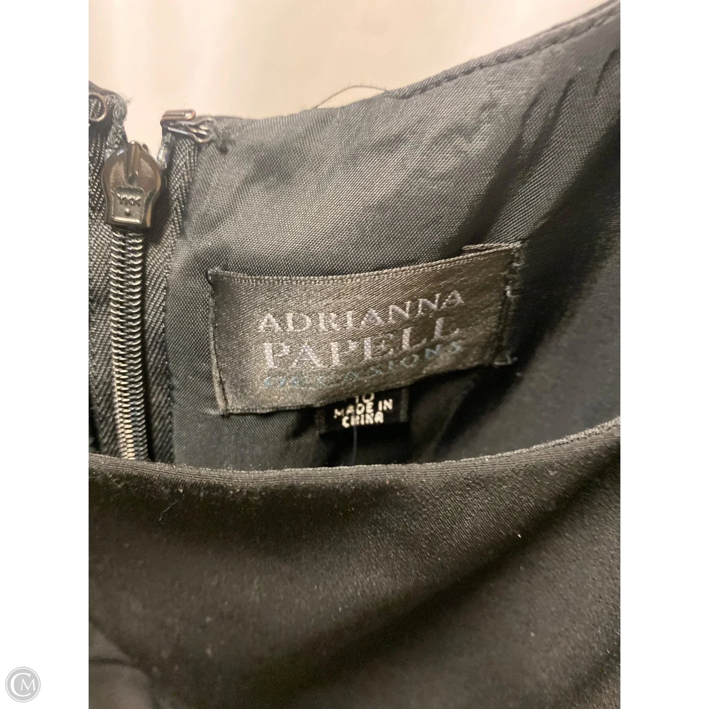 Dress Set 2pc By Adrianna Papell In Black & Gold, Size: M