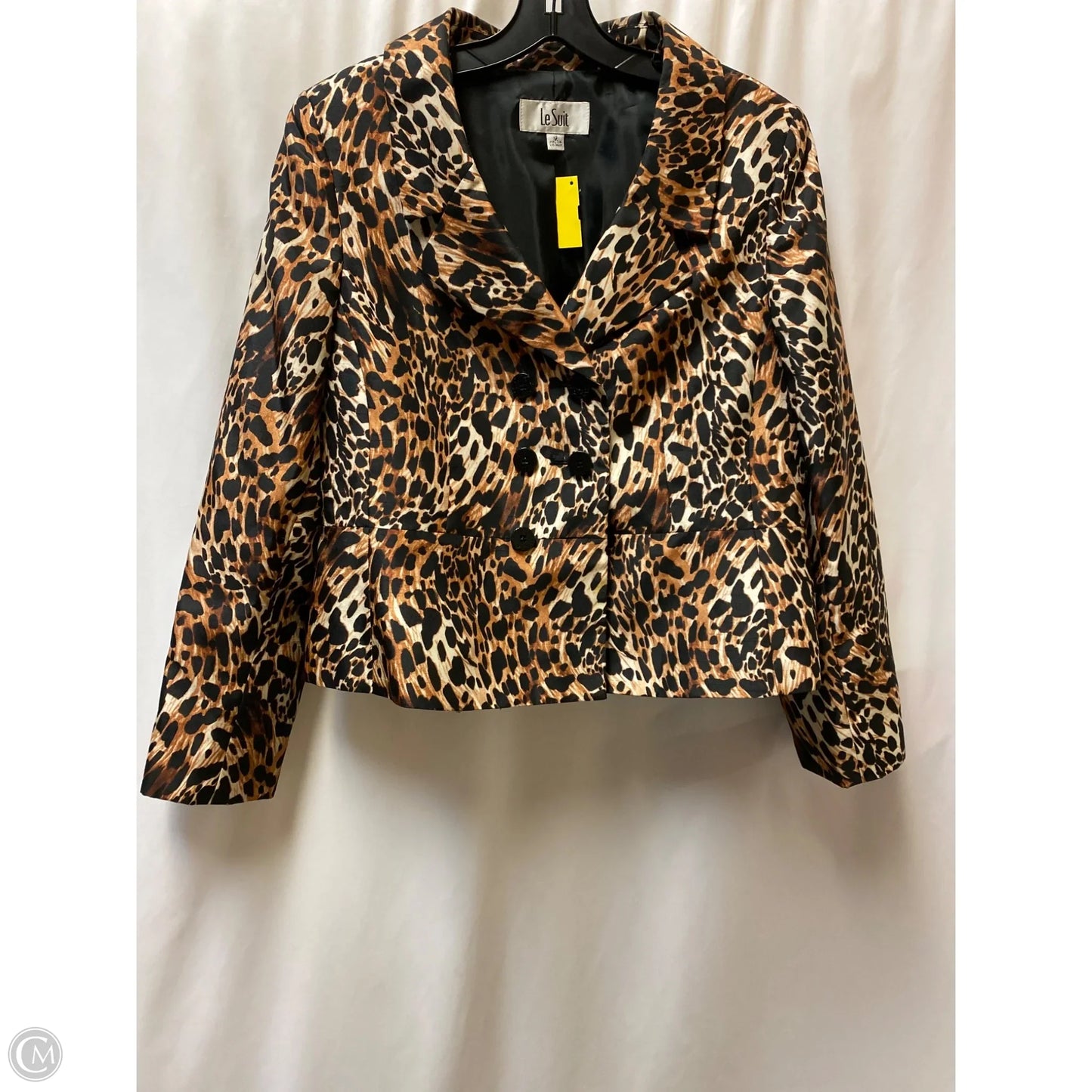 Blazer By Le Suit In Animal Print, Size: L