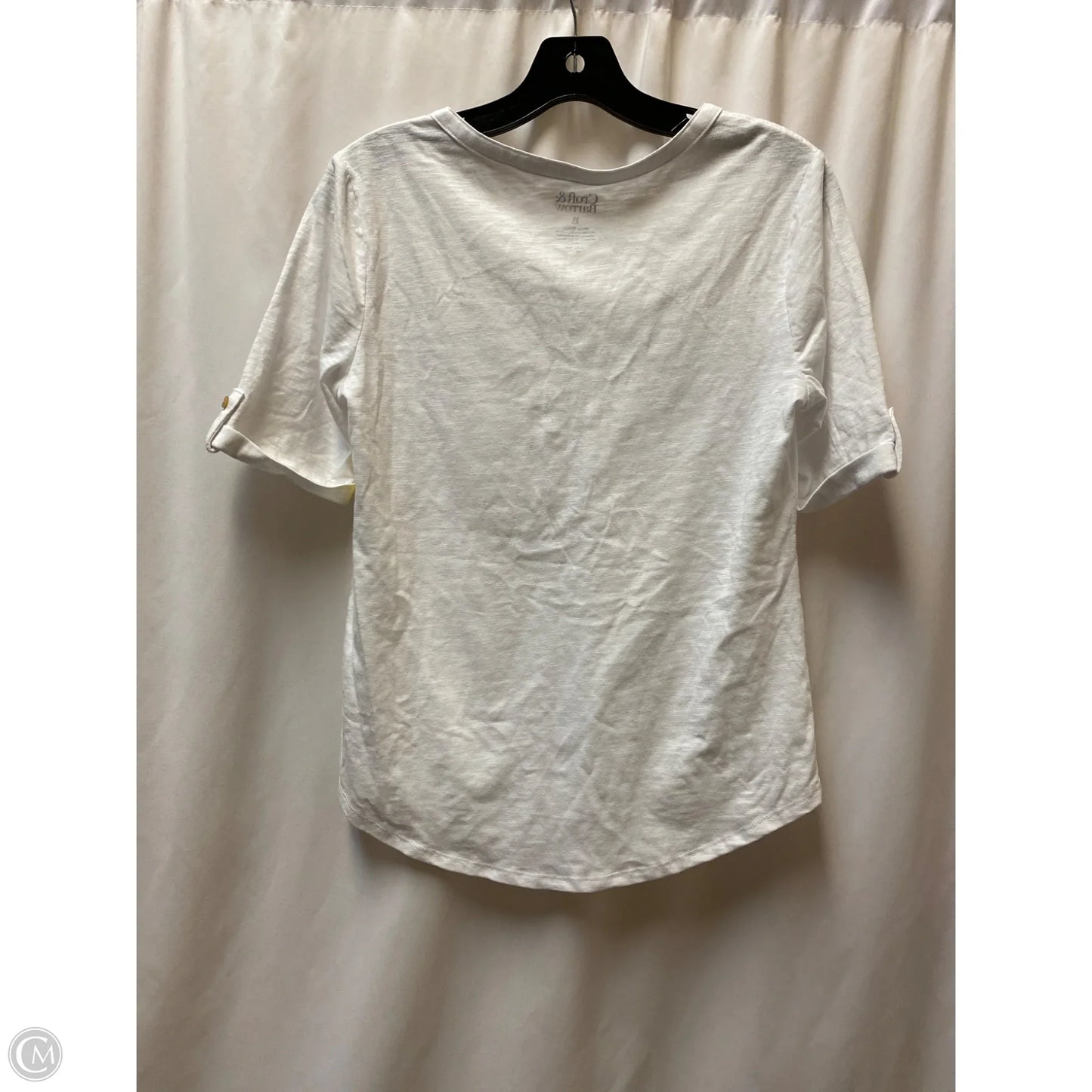 Top Short Sleeve By Croft And Barrow In White, Size: Xs