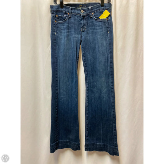 Jeans Flared By Seven 7 In Blue Denim, Size: 2