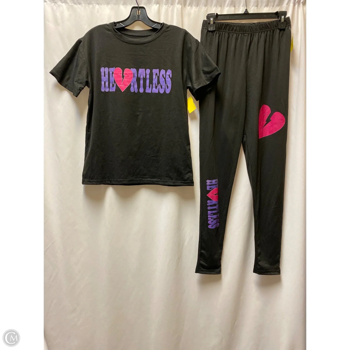 Pajamas 2pc By Clothes Mentor In Black, Size: M