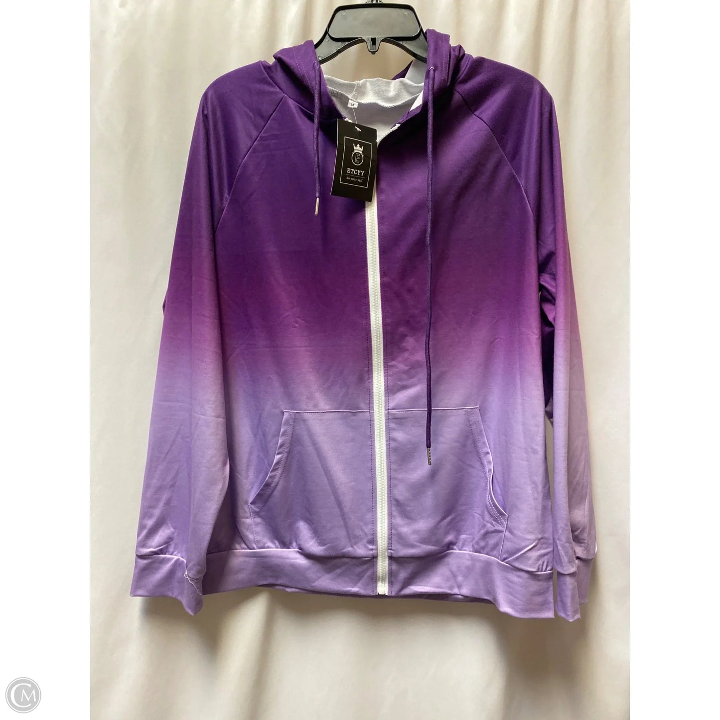 Sweatshirt Hoodie By Clothes Mentor In Purple, Size: M
