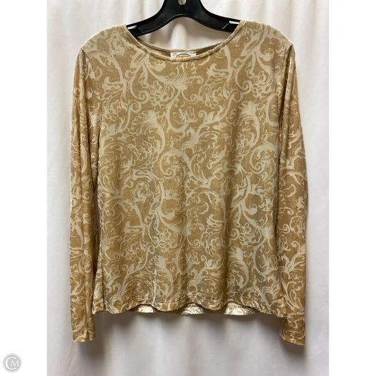 Top Long Sleeve By Talbots In Tan, Size: M